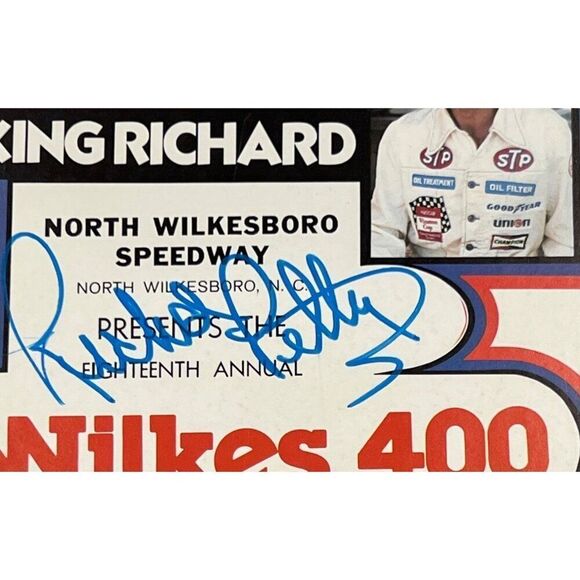 Richard Petty Signed Vintage Program 400 1978 Racing The King Beckett COA - Picture 3 of 6